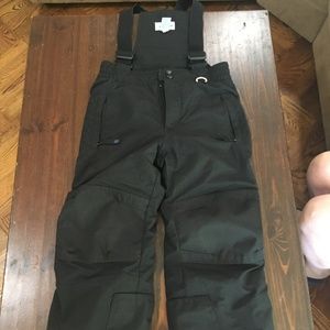Kids Black Slalom Ski Pants